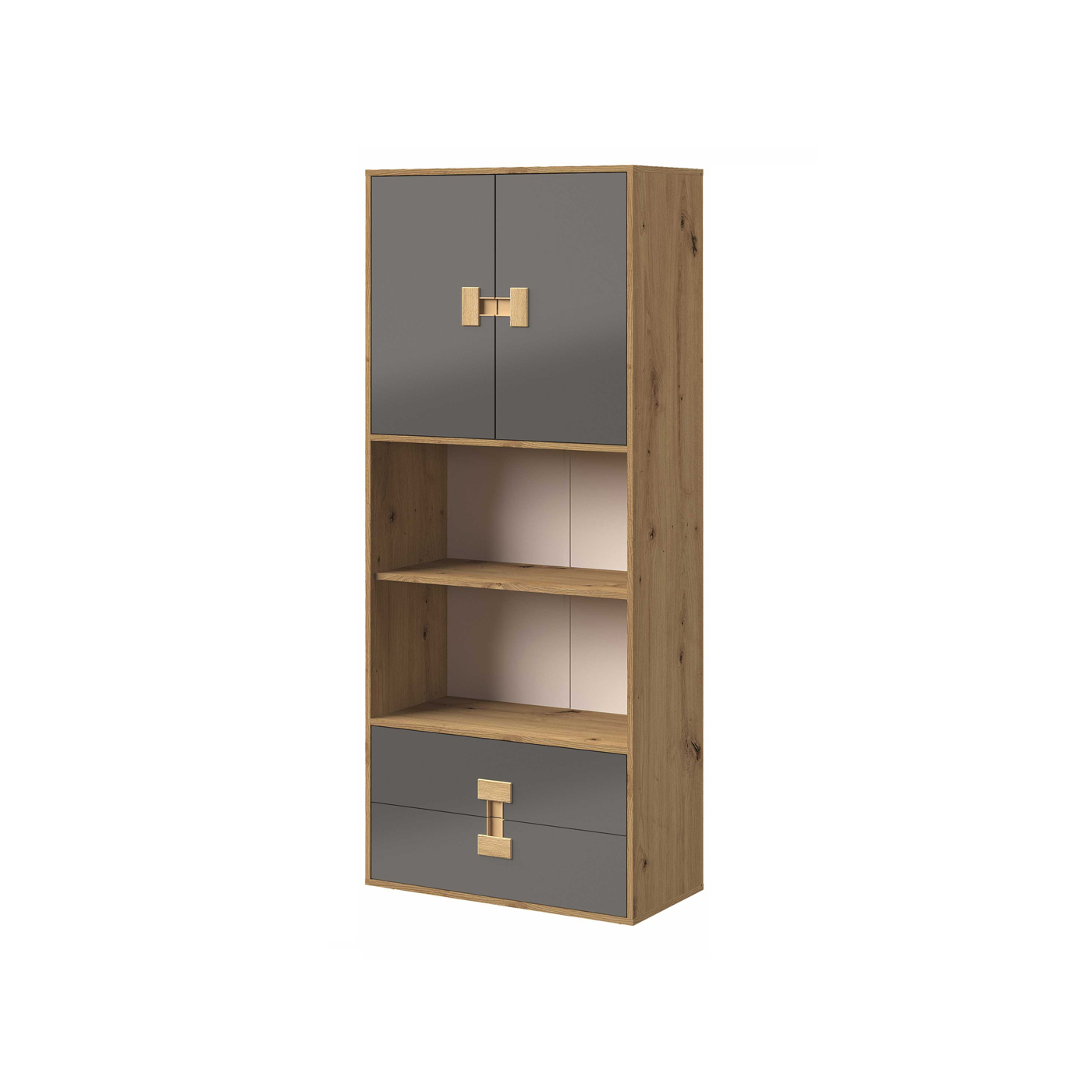 regał 80 z szafkami szufladami Index 05 duży słupek na zabawki książki