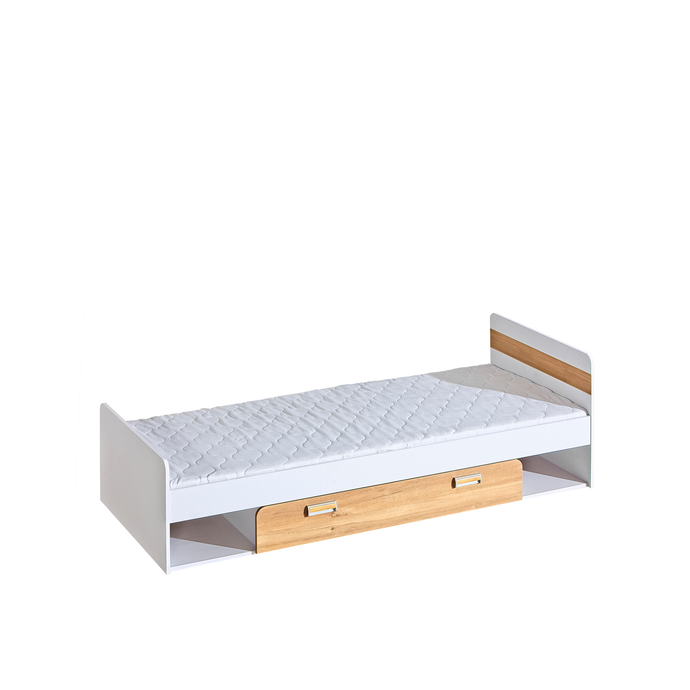 Łóżko 80x195 pojedyncze Lorento L-13 młodzieżowe 80 dziecięce białe