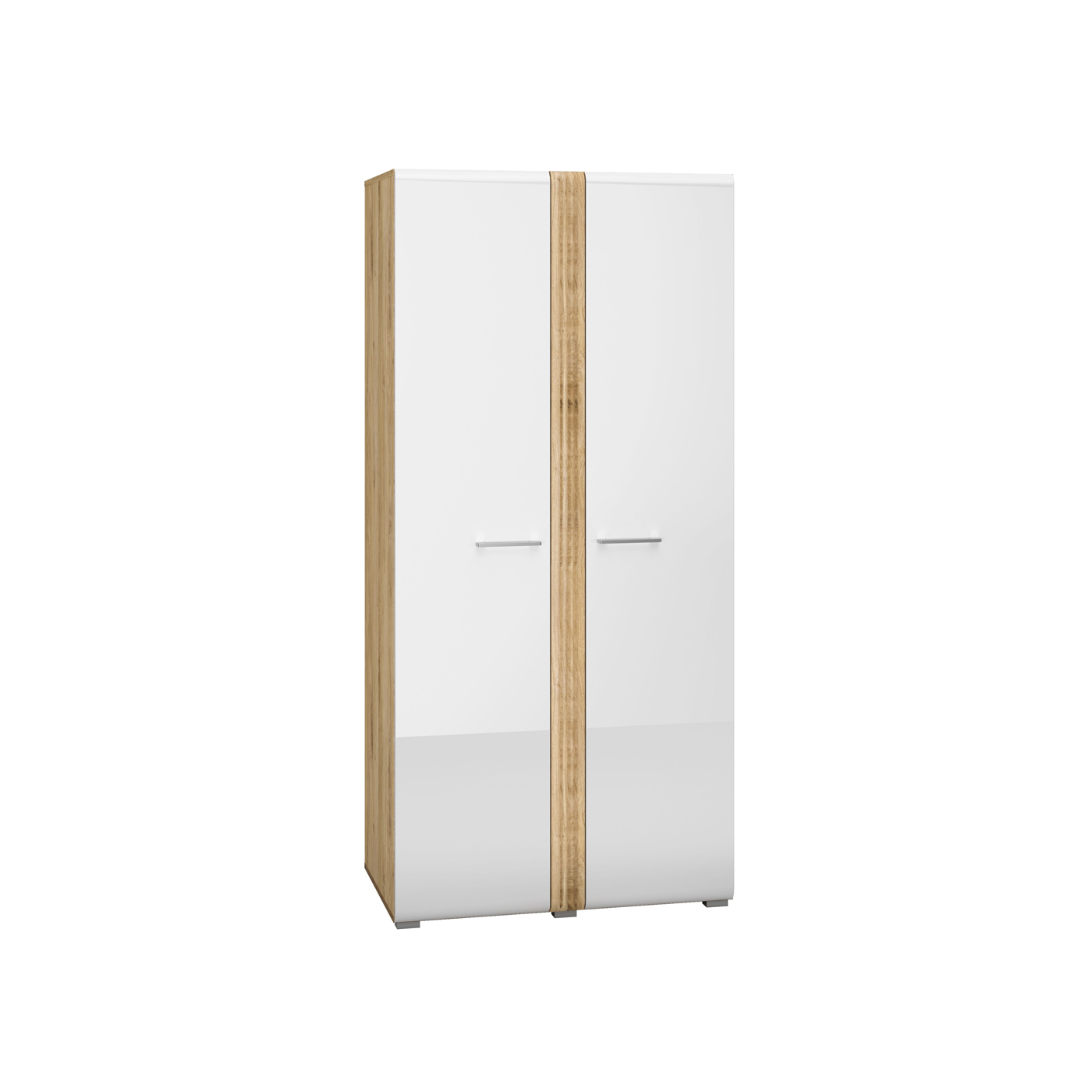 szafa 92 z półkami drążkami Adagio 01 dwudrzwiowa ubraniowa biała