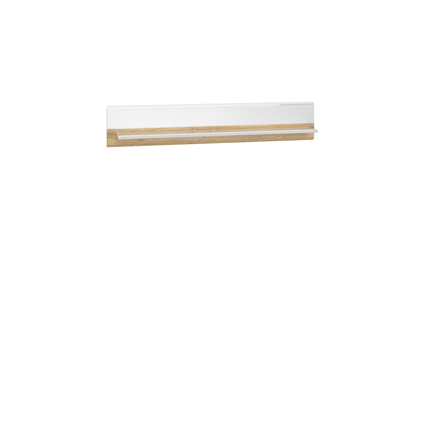 półka 134 wisząca Adagio 09 na ścianę duża biała + dąb do pokoju