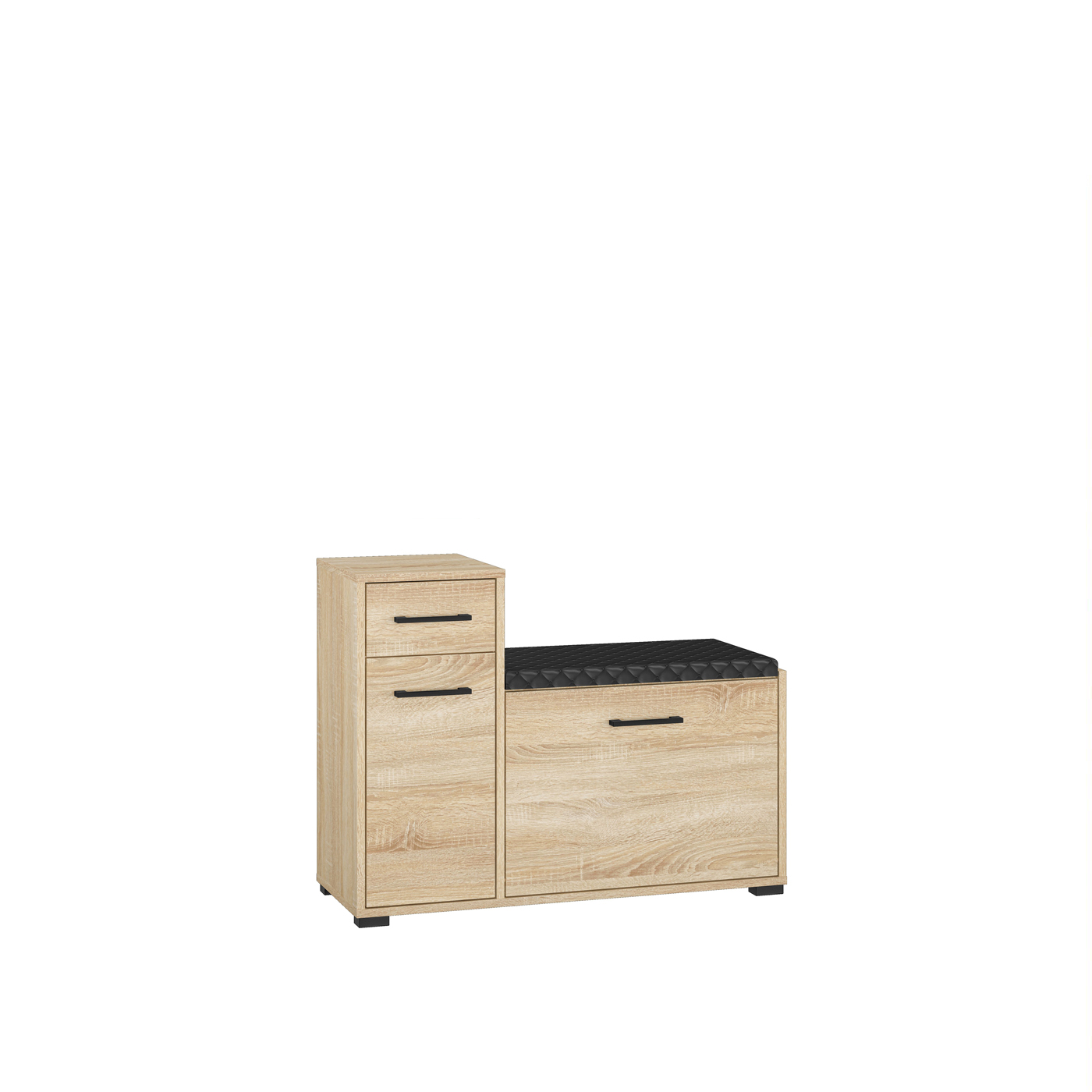 szafka 90 z siedziskiem szufladą Caro 06 na buty sonoma do holu