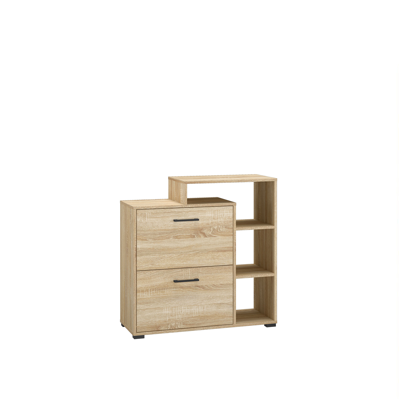 szafka 90 nowoczesna Caro 12 na buty komoda z regałem sonoma