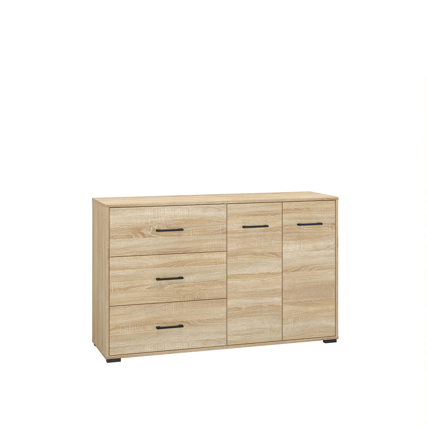 Komoda 138 z szufladami drzwiami Caro 25 szafka pojemna sonoma