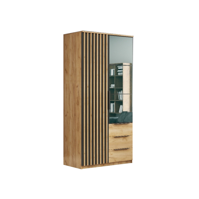 szafa 100 dwudrzwiowa Sorento z lustrem szufladami lamelami półkami