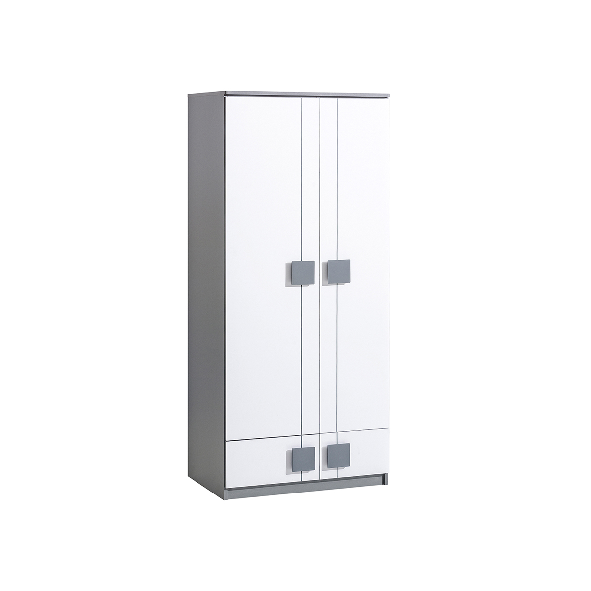 szafa 80 z półkami szufladami drążkiem Gumi G-1 dwudrzwiowa