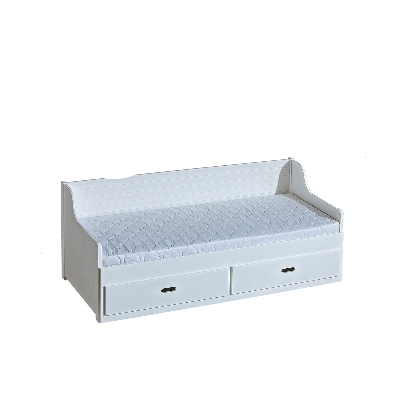 łóżko 80x200 podwójne wysuwane Szymon młodzieżowe dla dzieci rodzeństwa 2 x 80 z szufladami biały antracyt do pokoju sypialni