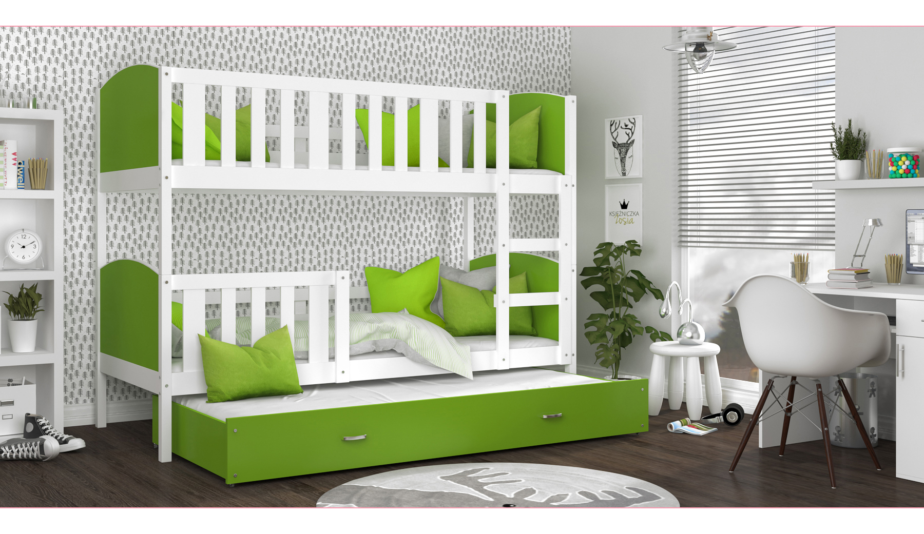 Łóżko 3-osobowe Tami Color 80x190