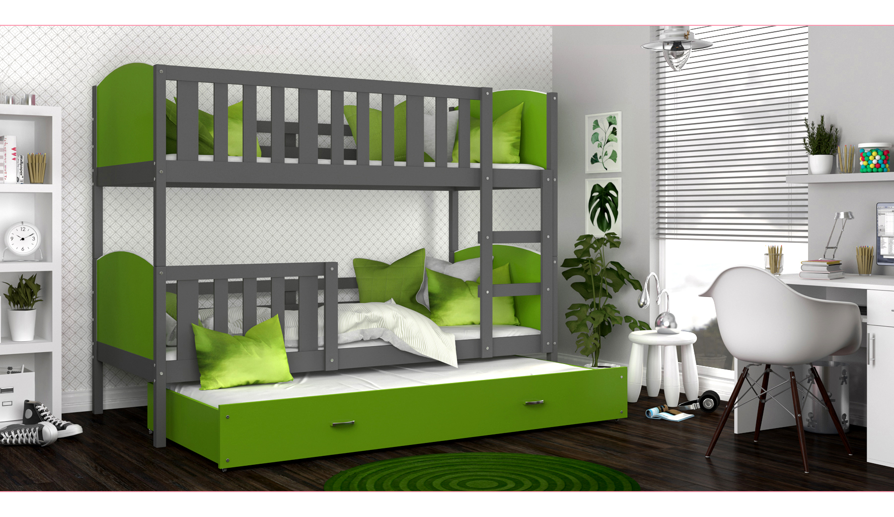 Łóżko 3-osobowe Tami Color 90x200