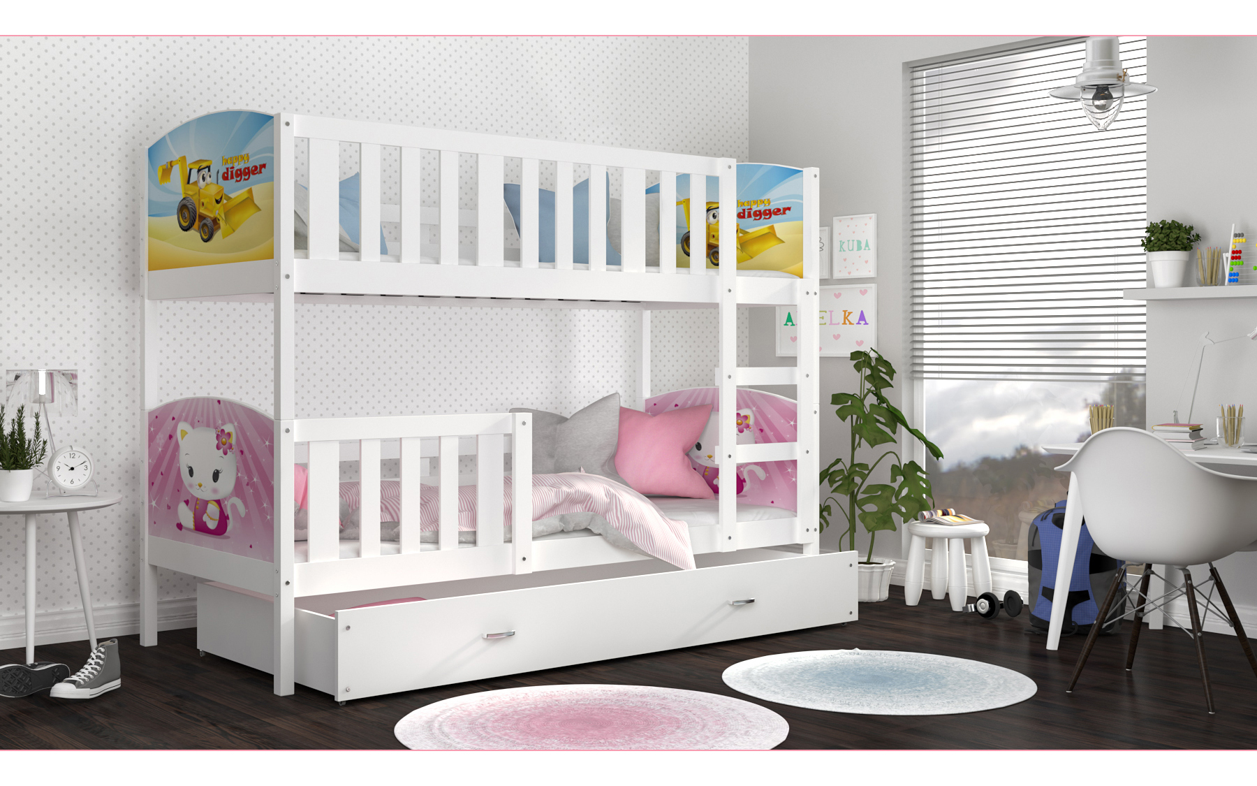 Łóżko piętrowe Tami 80x160