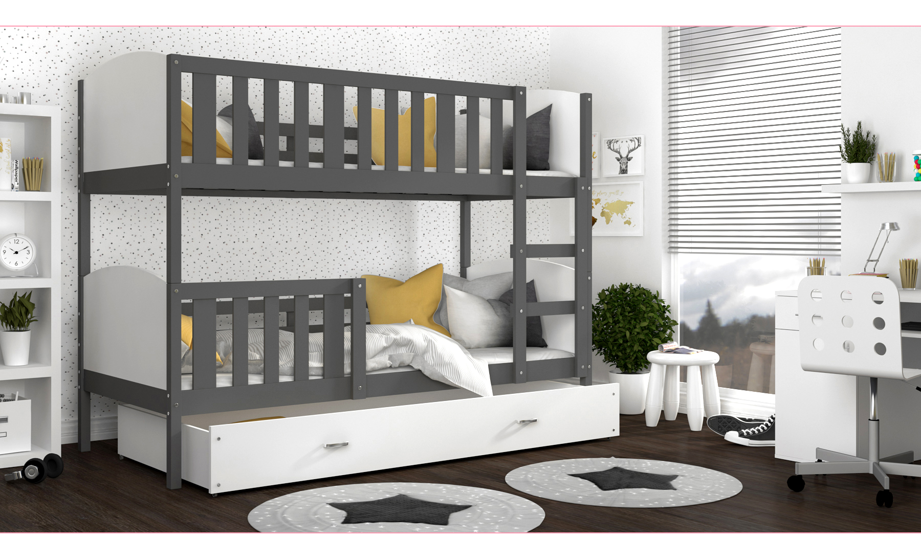 Łóżko piętrowe Tami Color 80x160