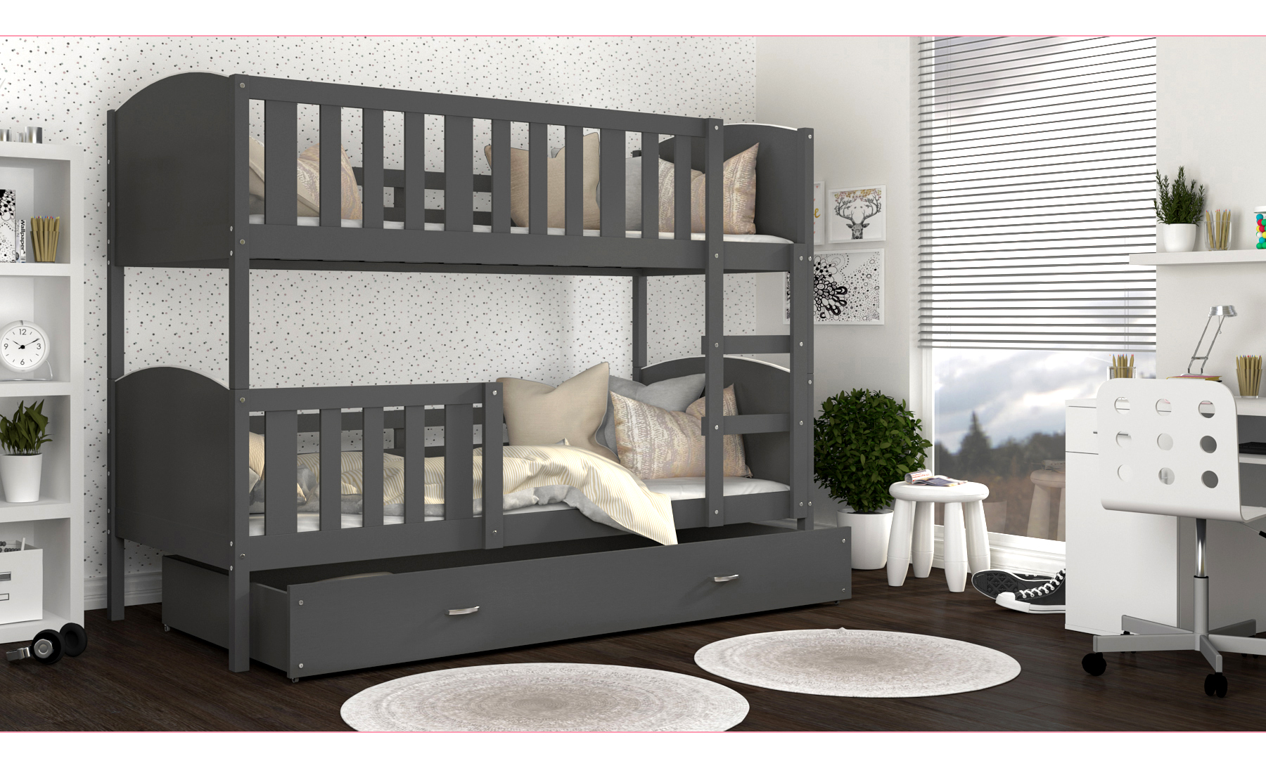 Łóżko piętrowe Tami Color 90x200