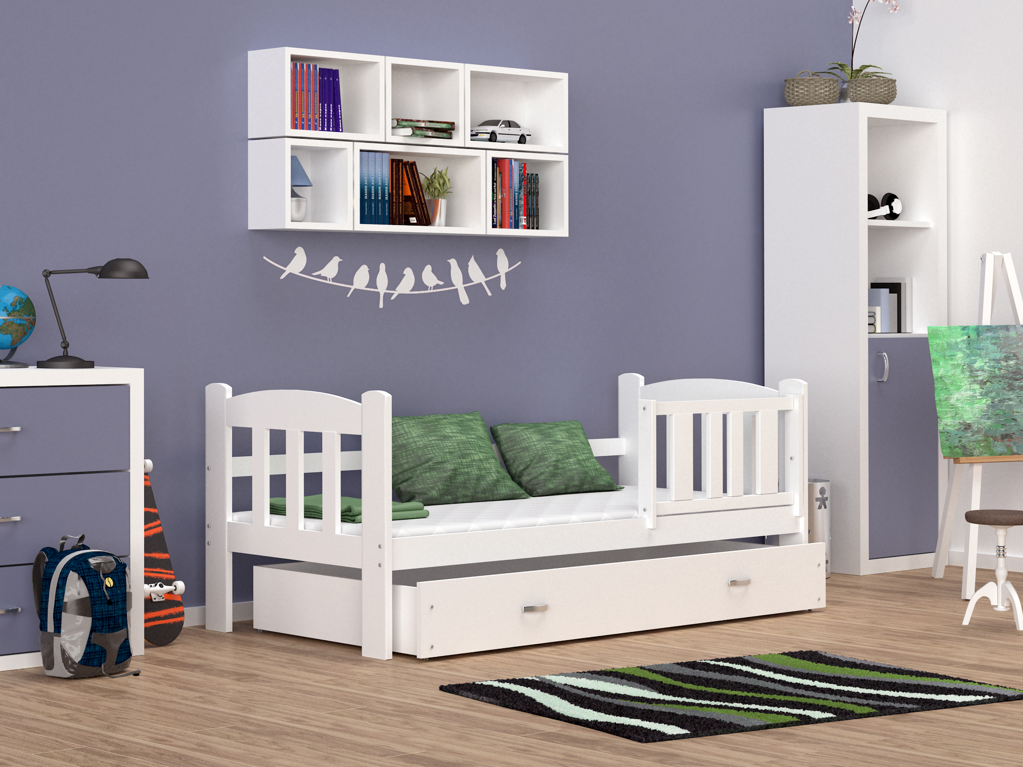 Łóżko pojedyncze Tedi Drewno