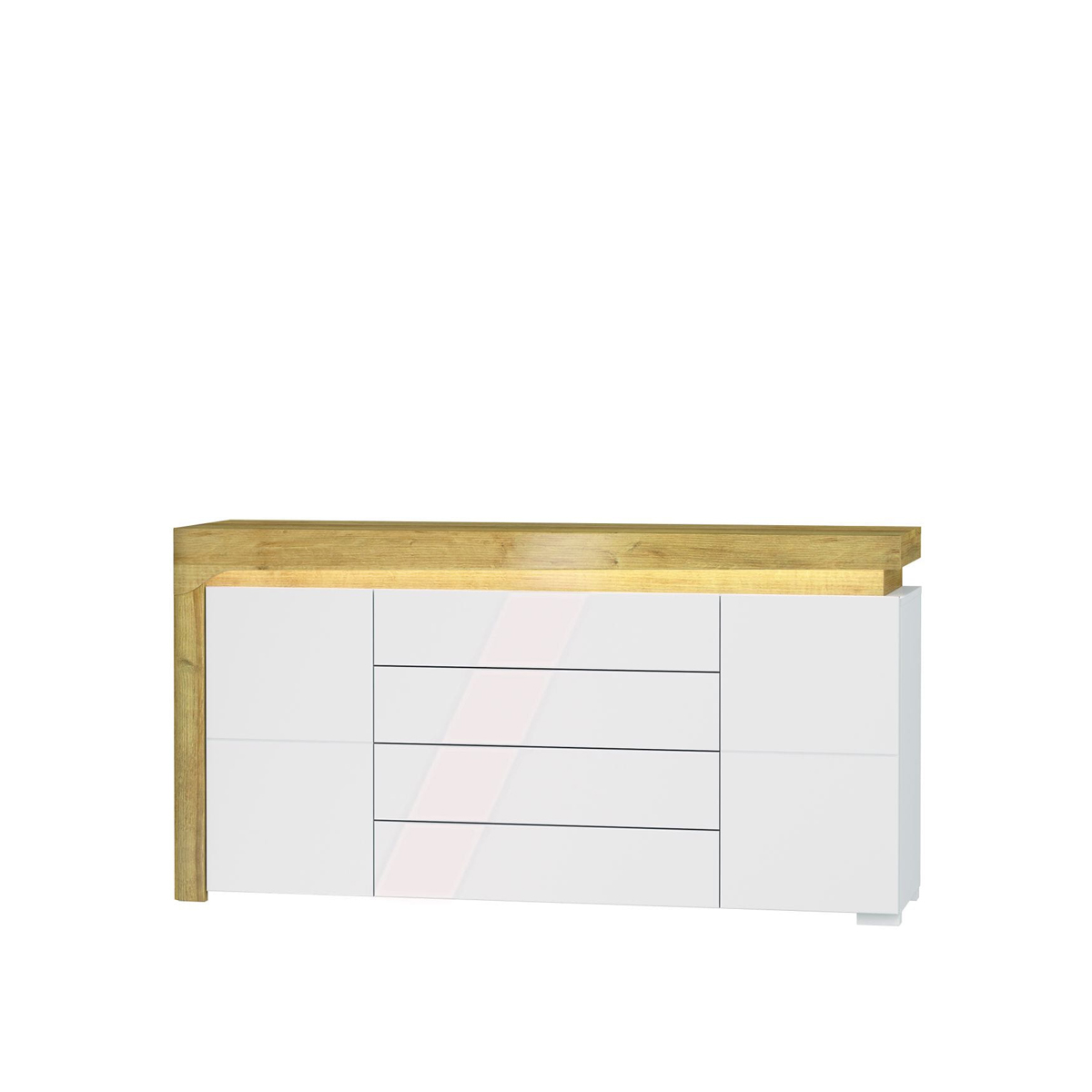 komoda 158 ,7 z szufladami drzwiami Theo THK-3 duża szeroka szafka