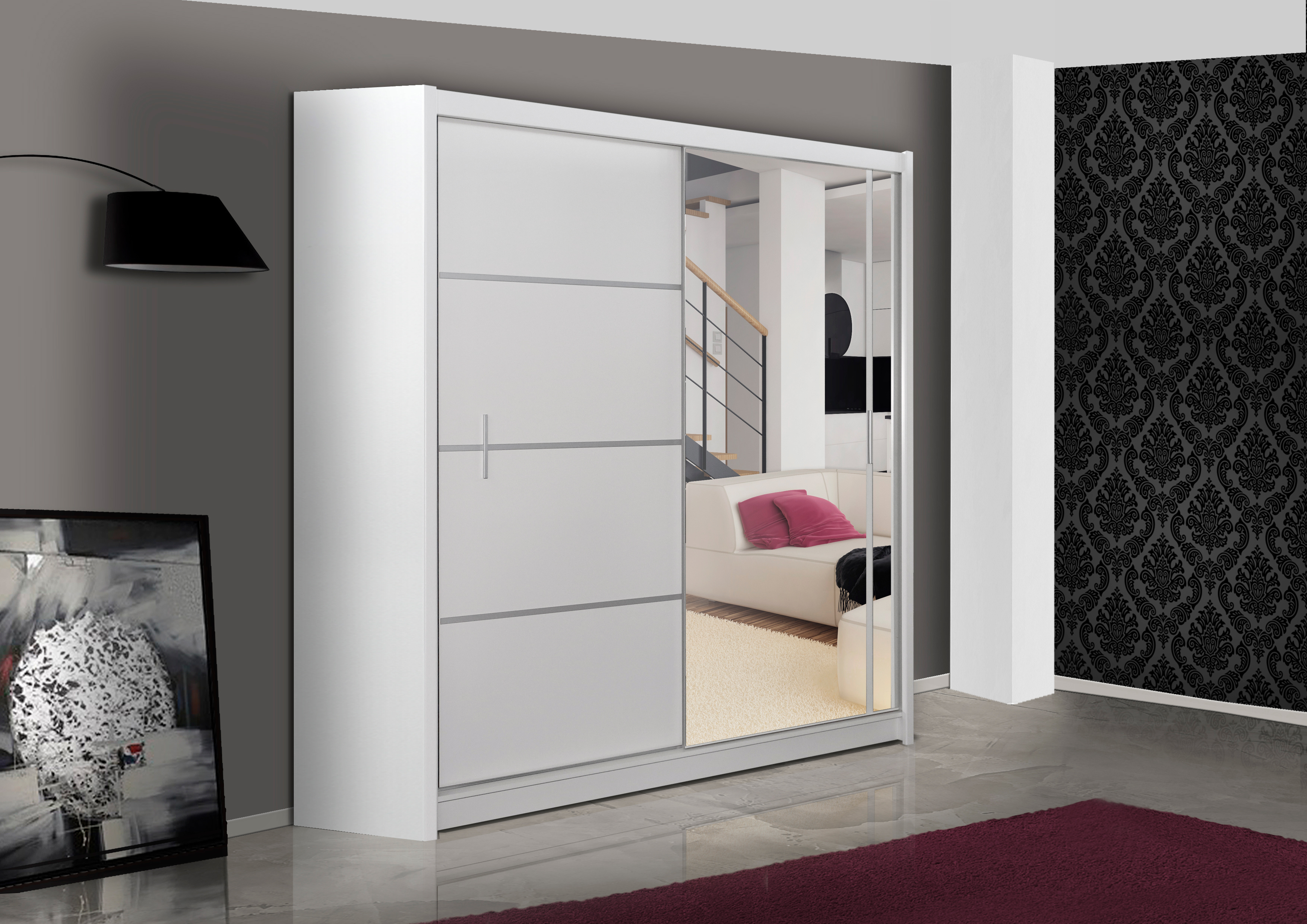 Szafa przesuwna Vista 180 z lustrem WYPRZEDAŻ