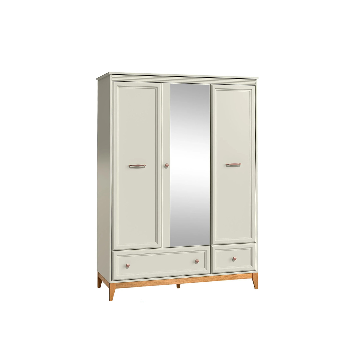 szafa 135 ,5 z lustrem Windsor 15 ubraniowa szuflady półki na nóżkach