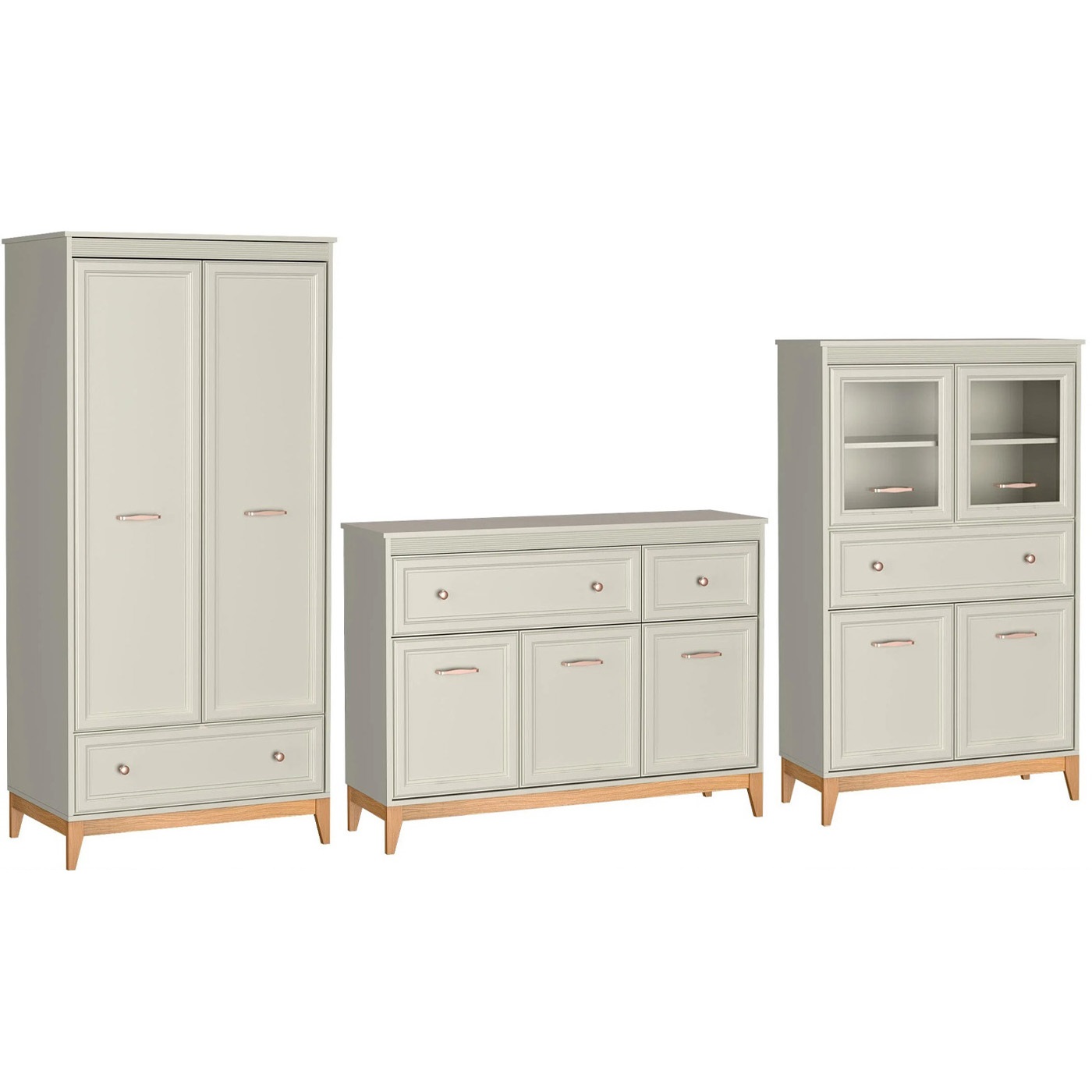 zestaw meblościanka elegancka Windsor A komoda rtv witryna ława