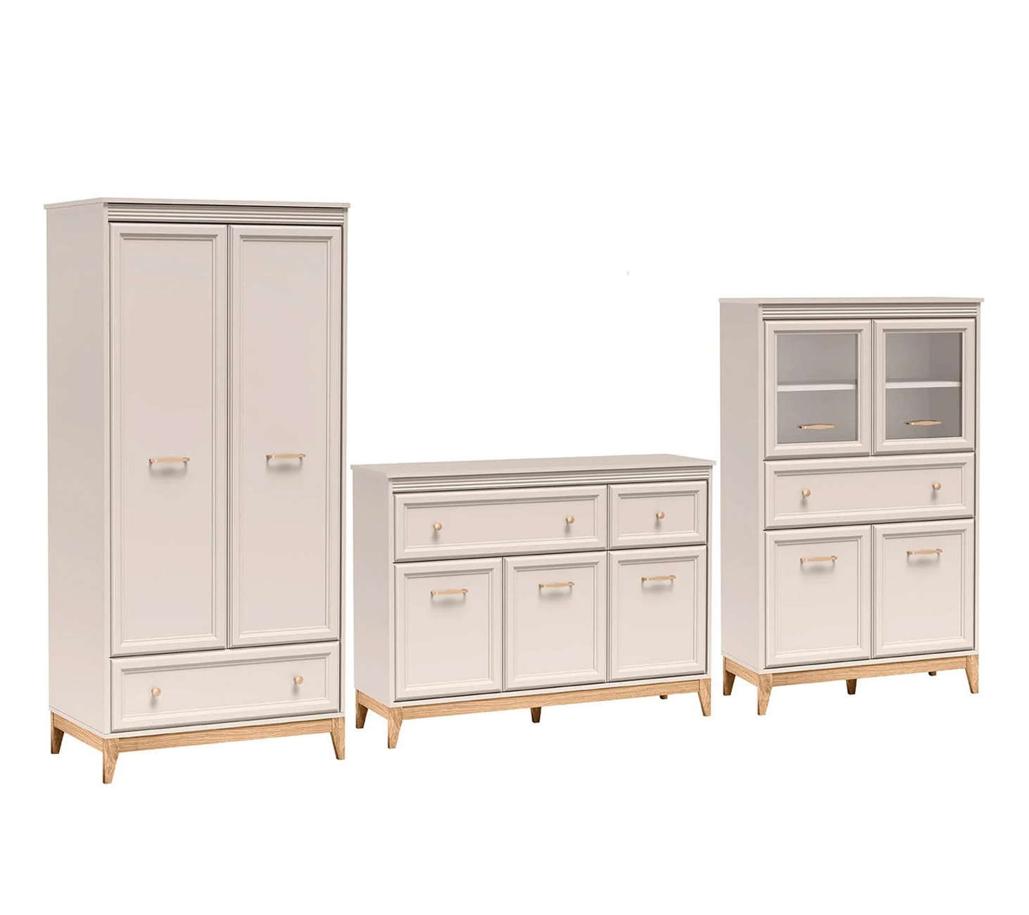 zestaw meblościanka elegancka Windsor A komoda rtv witryna ława