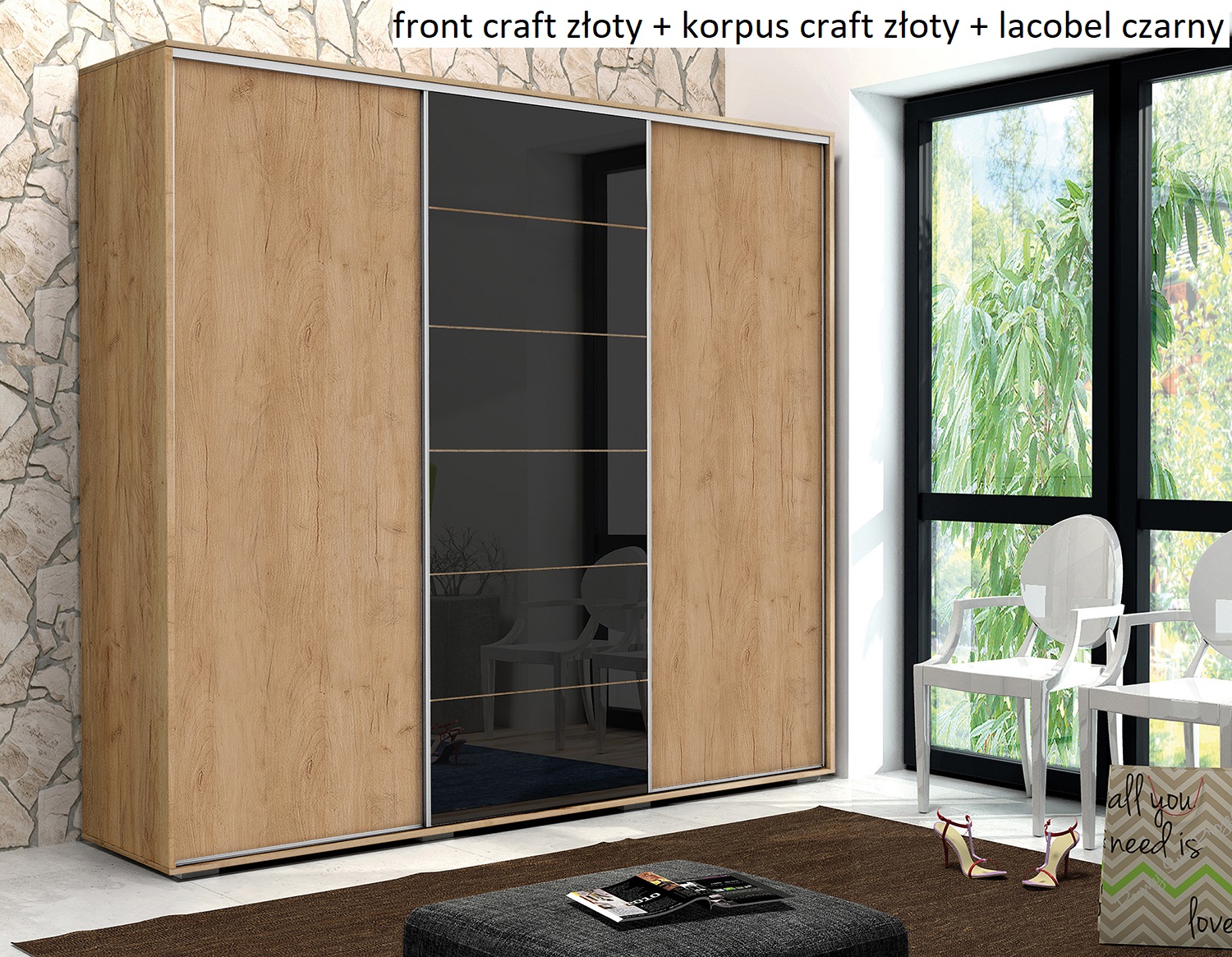 Szafa Przesuwna A28 250x245 CRAFT ZŁOTY WYPRZEDAŻ