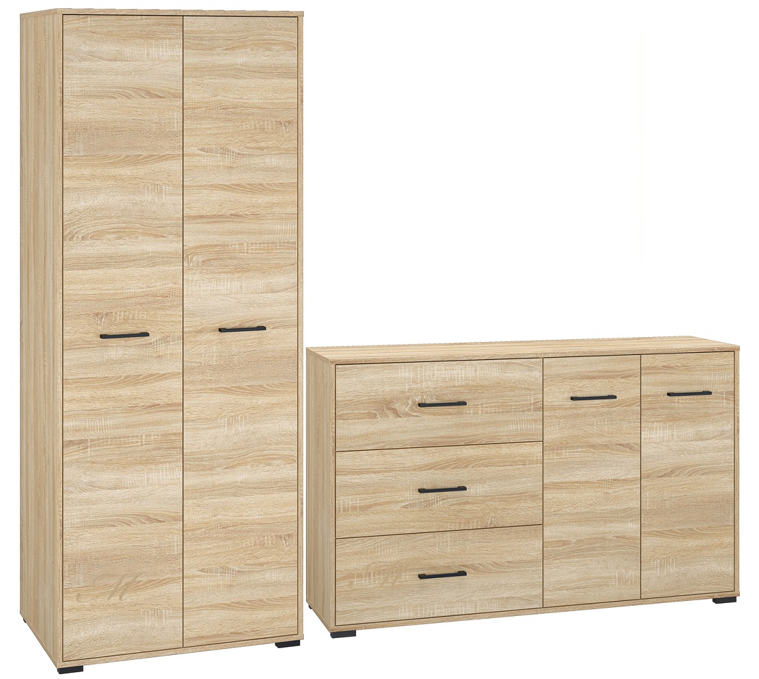 Zestaw komoplet Caro 1 szafa komoda do pokoju sypialni korytarza