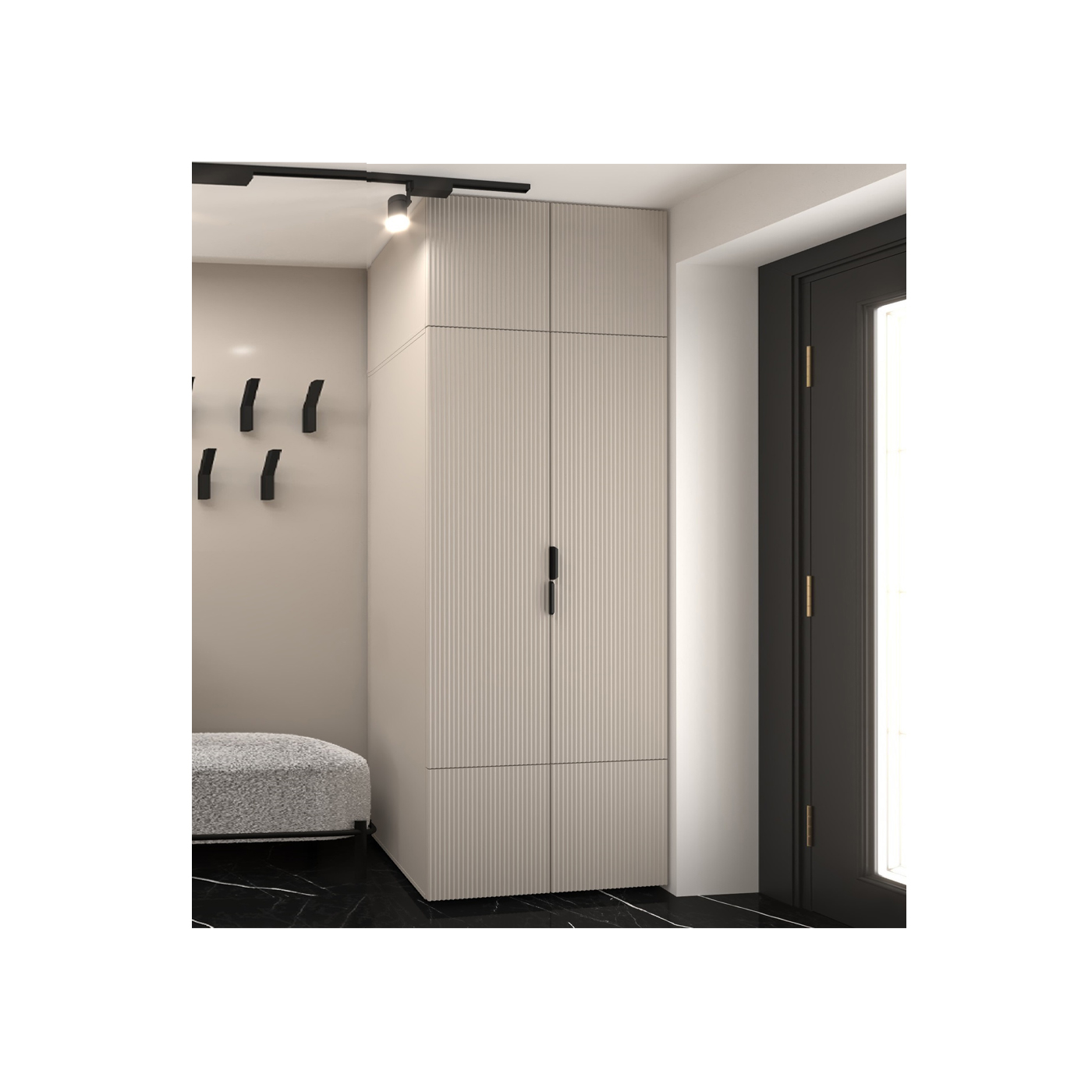 szafa 91 z nadstawką Anne 4 wysoka nowoczesna dwudrzwiowa garderoba