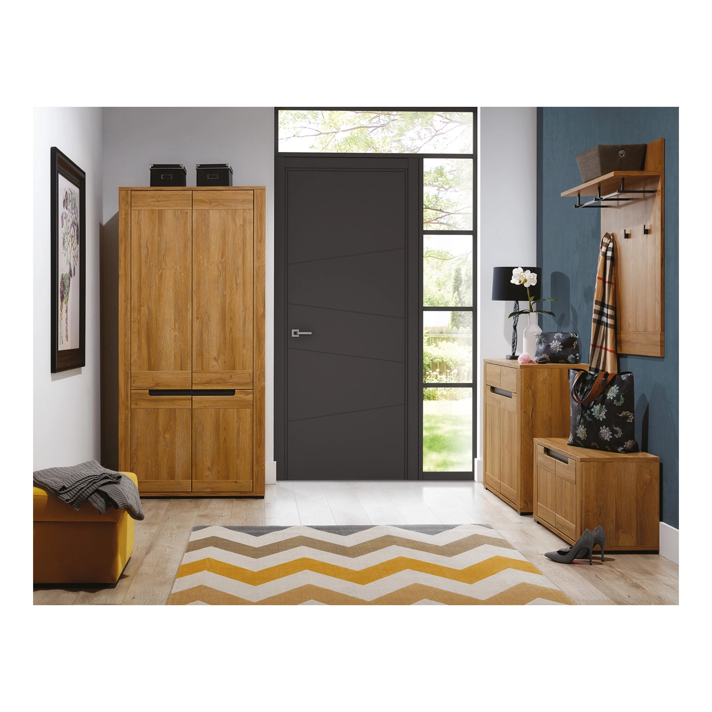 zestaw York 6 komoda szafka na buty wieszak szafa do przedpokoju