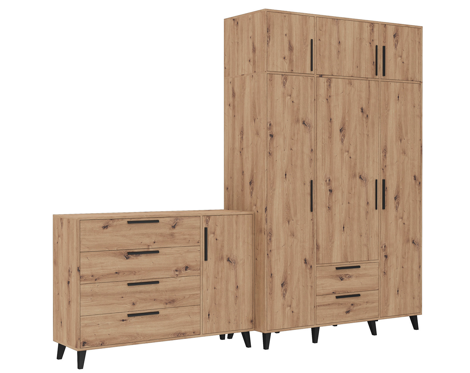 Zestaw mebli ARTI M wysoka szafa z komodą