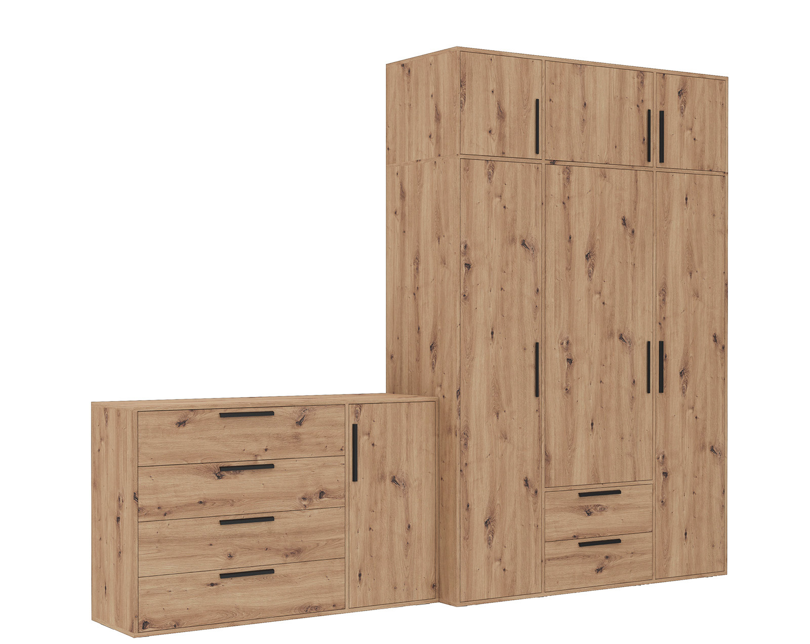 Zestaw mebli ARTI N wysoka szafa z komodą