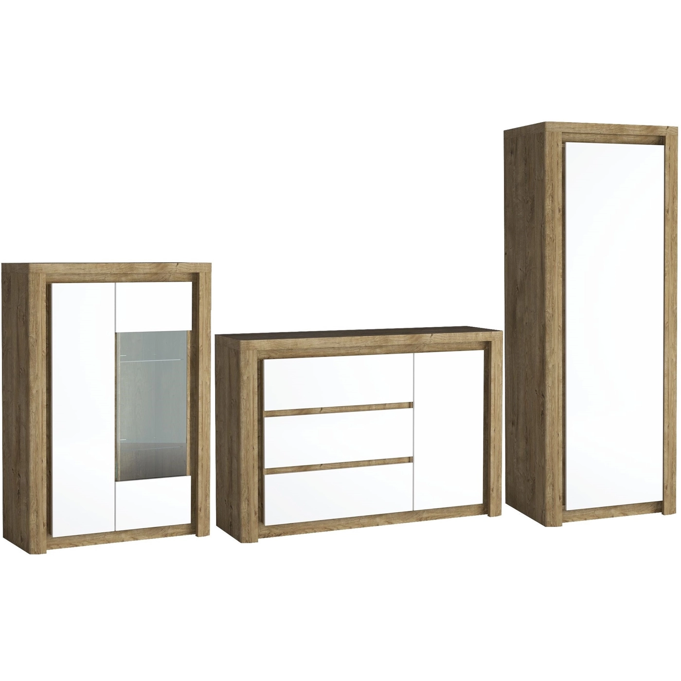 zestaw meblościanka nowoczesna Livinio C komoda witryna szafa