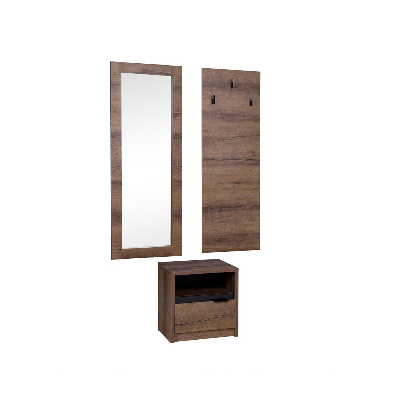 zestaw Denver 5 garderoba lustro wieszak szafka do przedpokoju korytarz