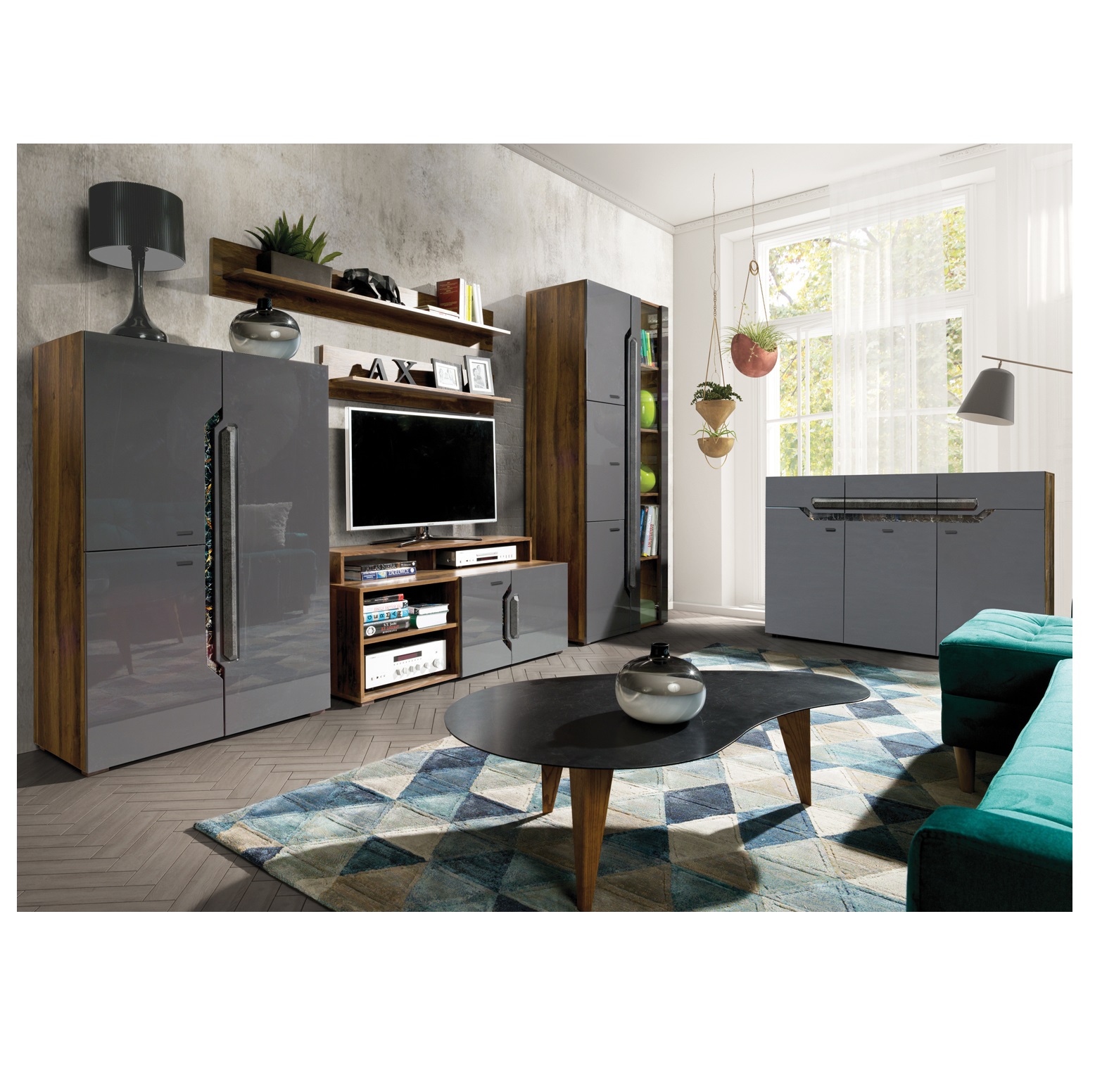 Meblościanka Davos zestaw A z komodą D12