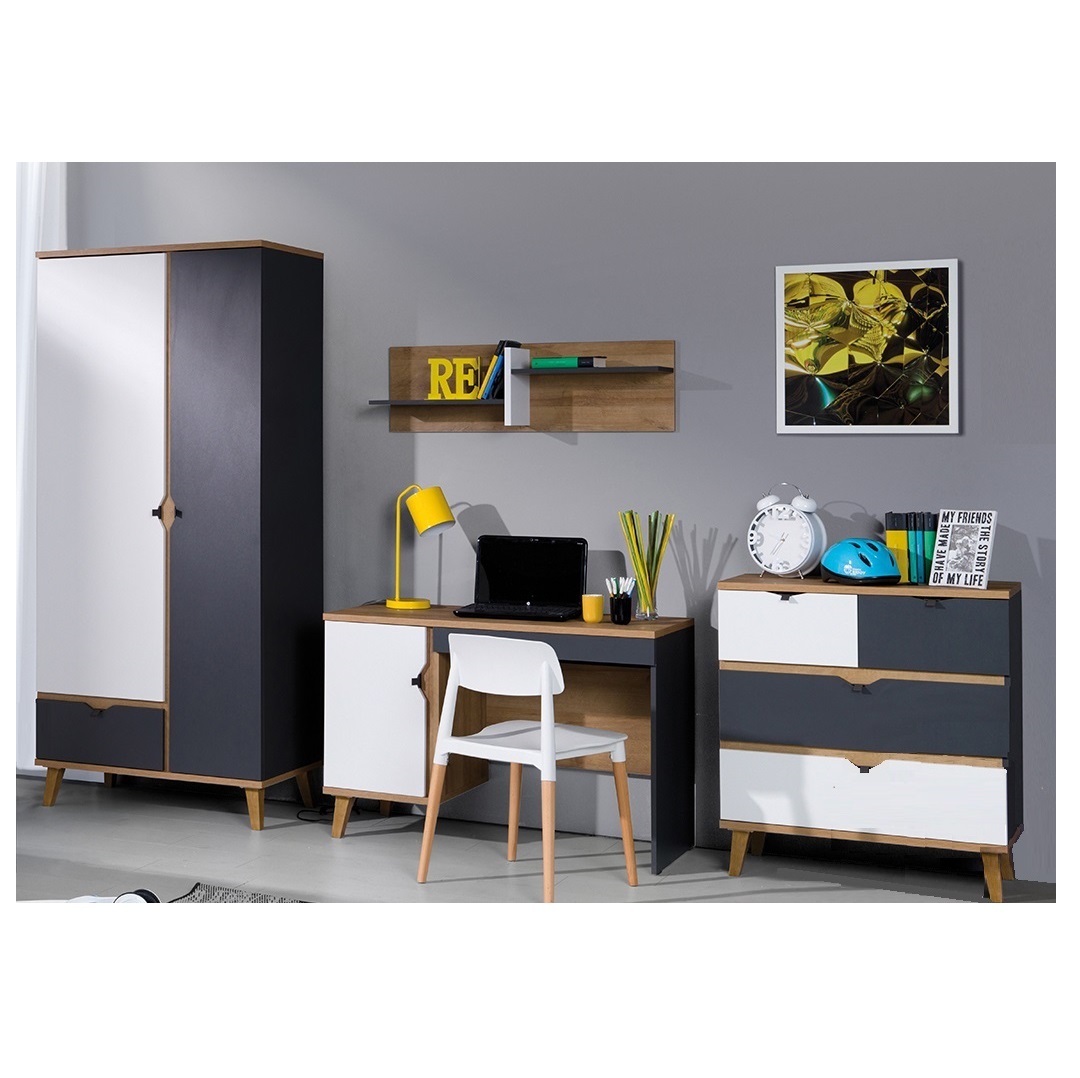 zestaw ucznia młodzieży Memone 4 biurko komoda szafa meblościanka