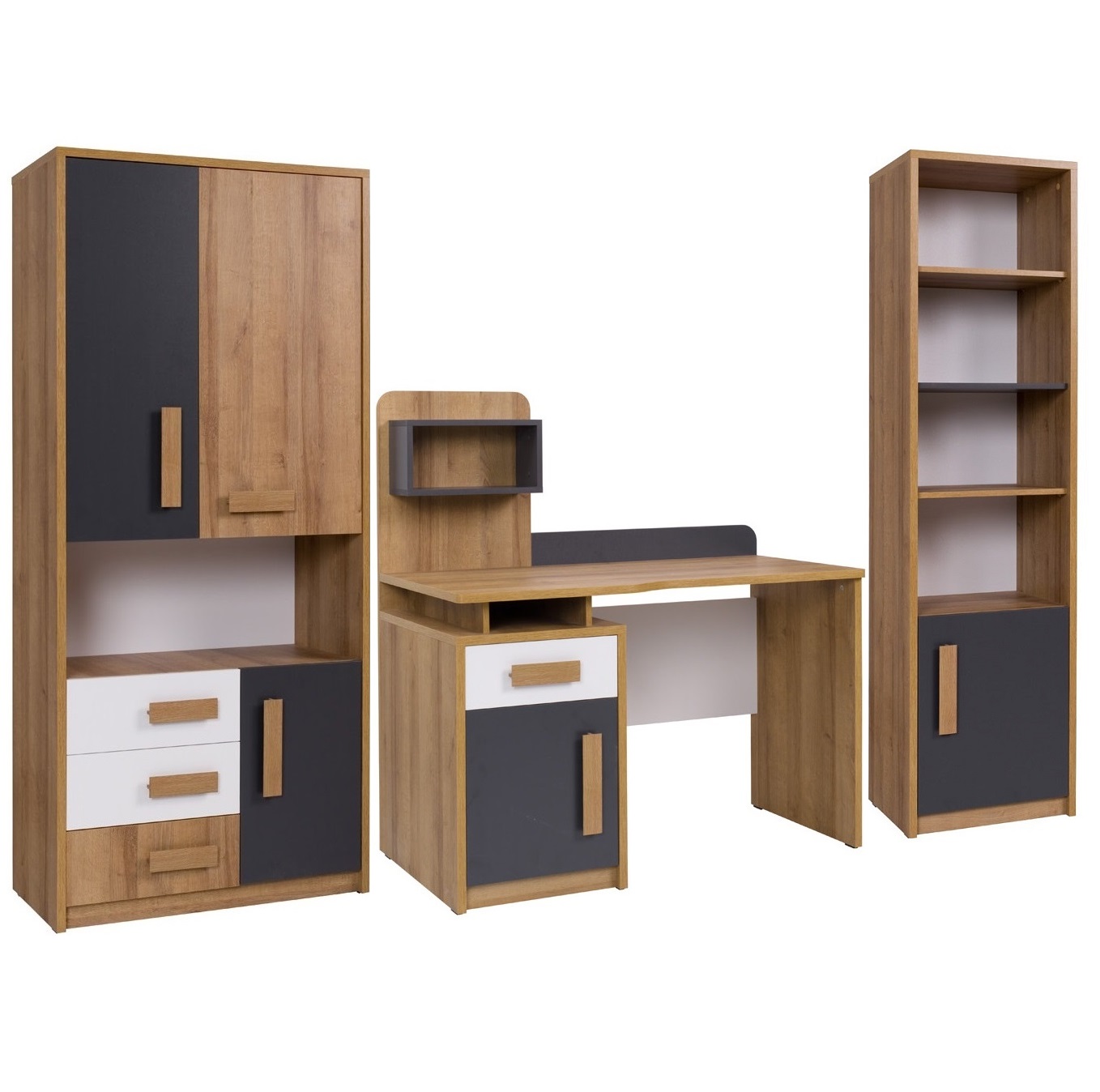 zestaw dla młodzieży dzieci ucznia Quatro 11 biurko regał komplet