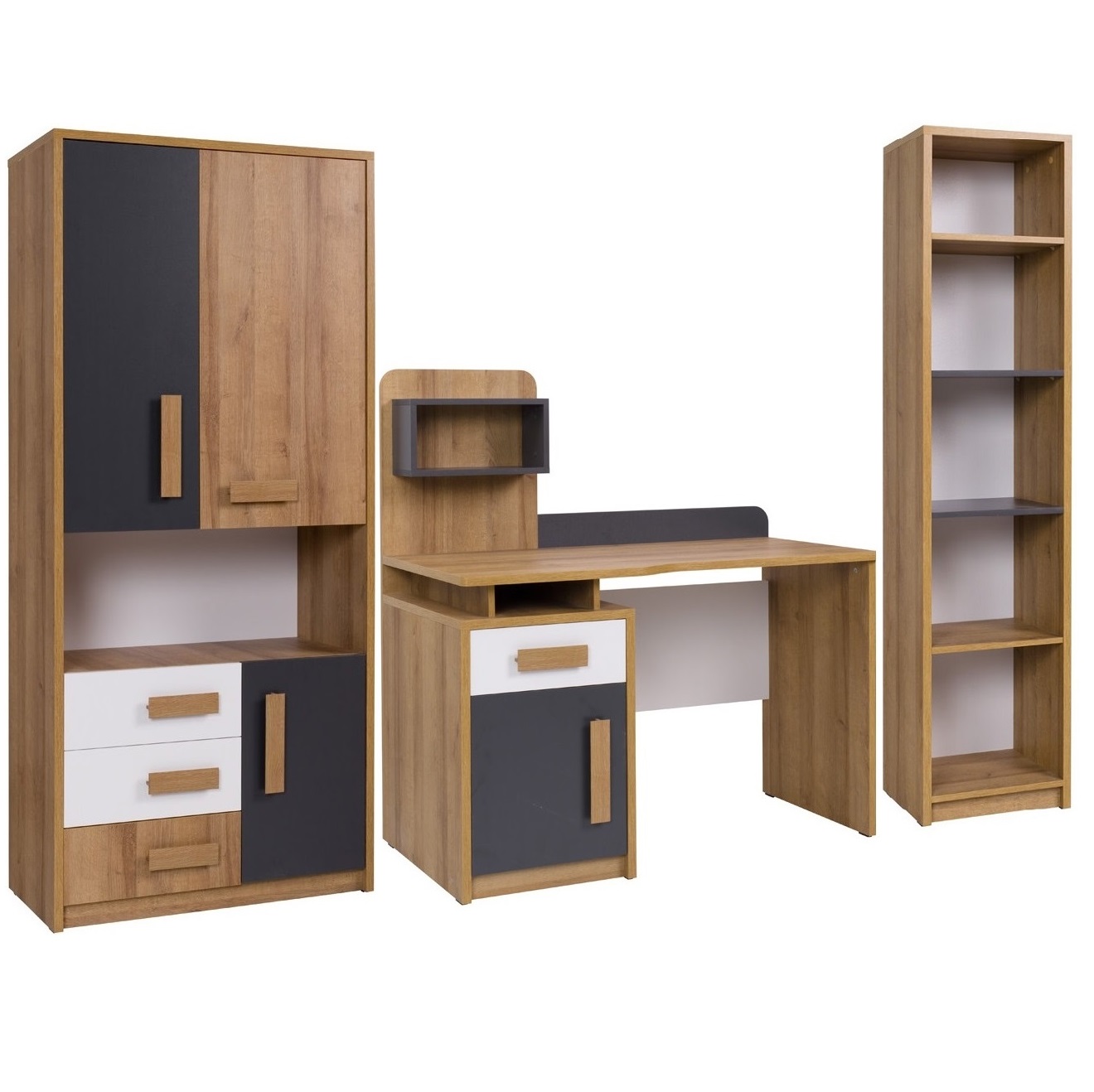 zestaw dla ucznia dzieci młodzieży Quatro 14 biurko regał zestaw