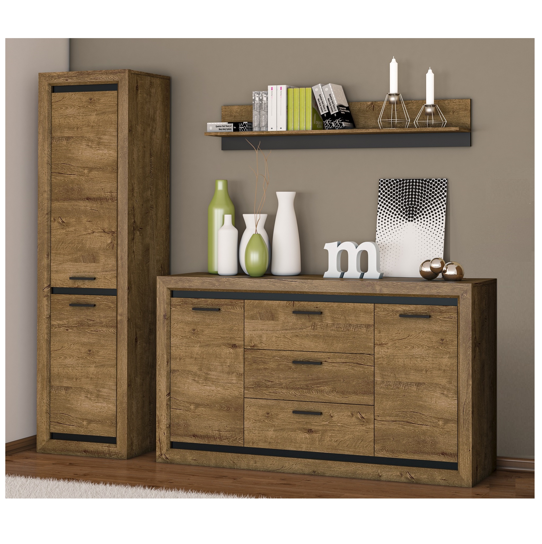 zestaw mebli do pokoju Baltica C komplet meblościanka mała