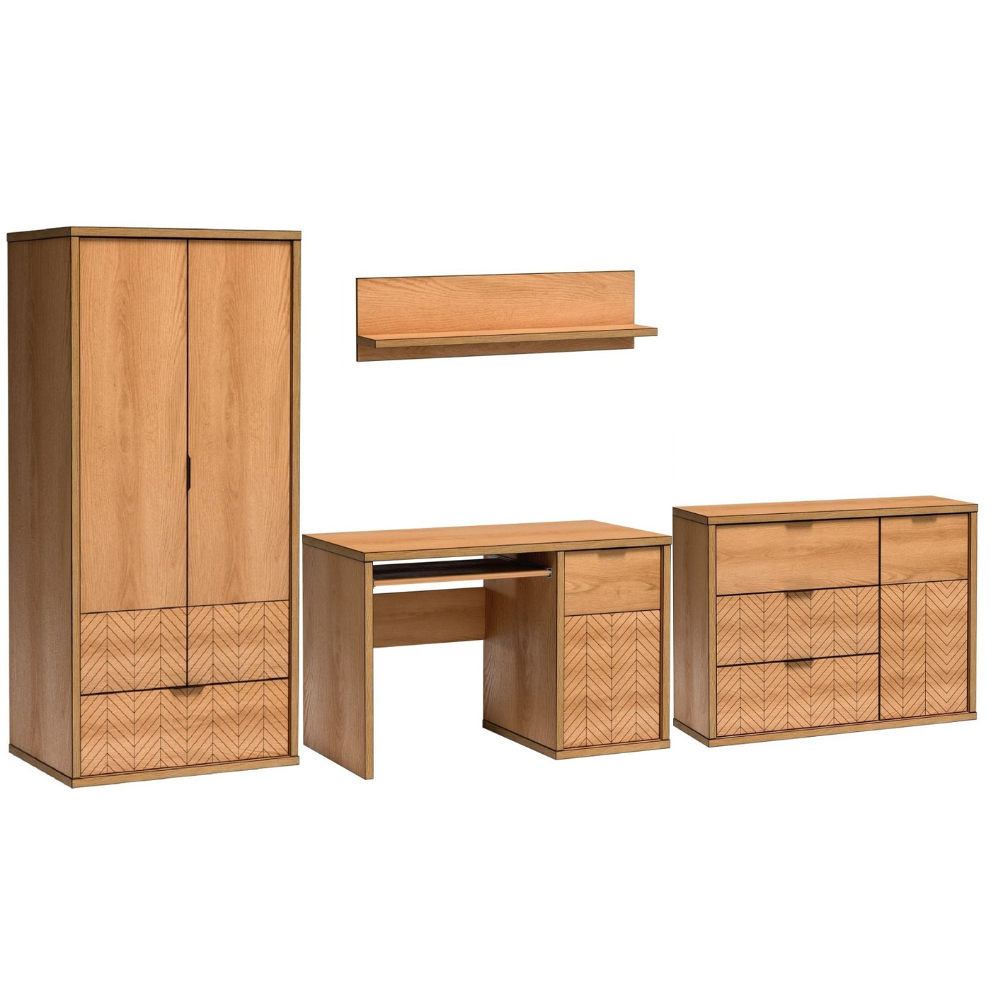 zestaw młodzieżowy Fonti G biurko komoda szafa półka meblościanka