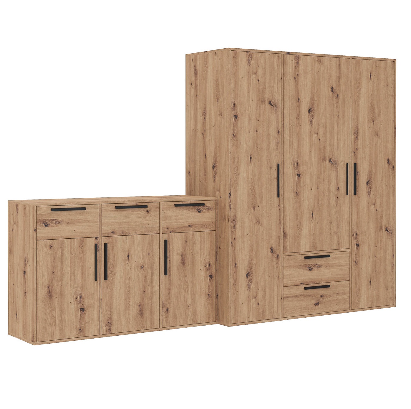 Zestaw mebli ARTI P duża szafa z komodą